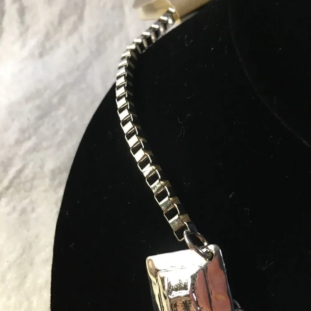 Erica Silver-tone Metal Geometric Necklace NWT